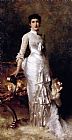 Julius LeBlanc Stewart Young Beauty In A White Dress painting